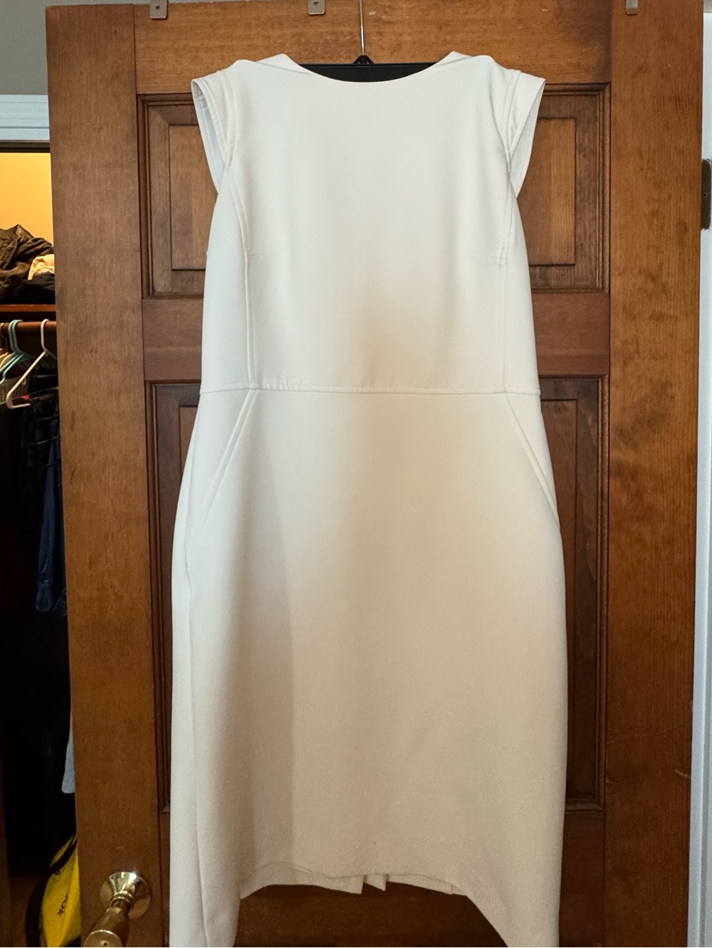 Anne Klein Cream Cap-Sleeve Sheath Dress